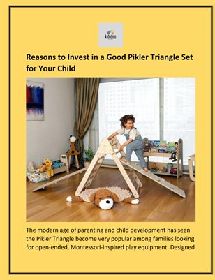 Reasons to Invest in a Good Pikler Triangle Set for Your Child