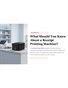 What Should You Know About a Receipt Printing Machine?