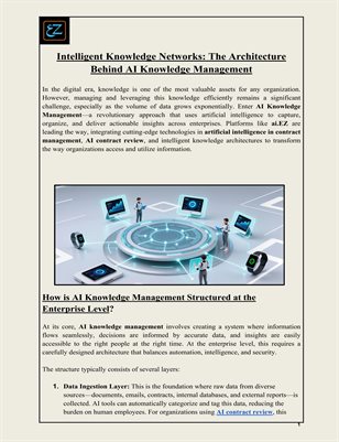 Intelligent Knowledge Networks: The Architecture Behind AI Knowledge Management