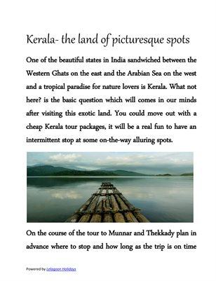 Voyage to the God's own country