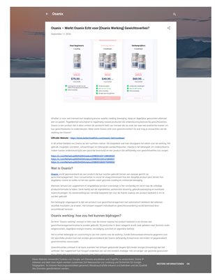 Osanix – Werkt Osanix Echt voor [Osanix Werking] Gewichtsverlies?