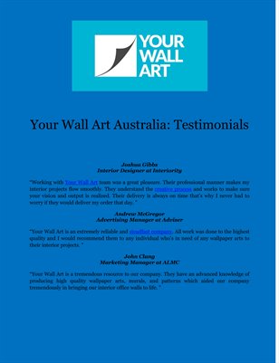 Your Wall Art Australia: Testimonials