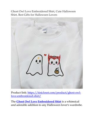 Ghost Owl Love Embroidered Shirt 