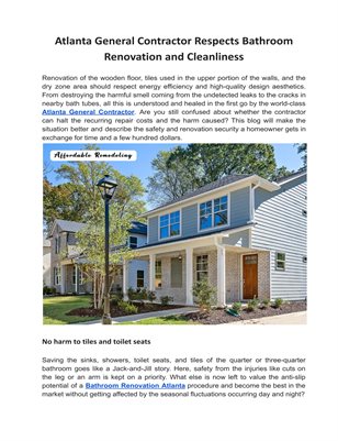 Revamp Atlanta Homes | Home Remodeling