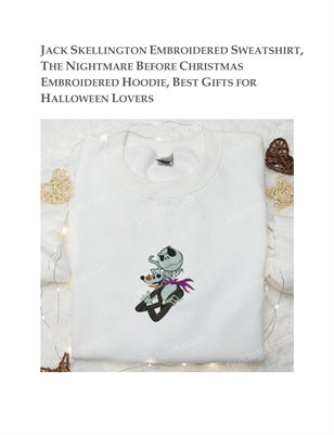 Jack Skellington Embroidered Sweatshirt.
