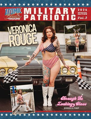 Atomic Beauties Magazine - Miliary Patriotic Special Edition 2026 Vol 3 Veronica Rouge Cover
