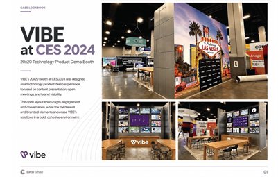 VIBE CES 2024 20x20 Technology Product Demo Booth Lookbook by Circle Exhibit