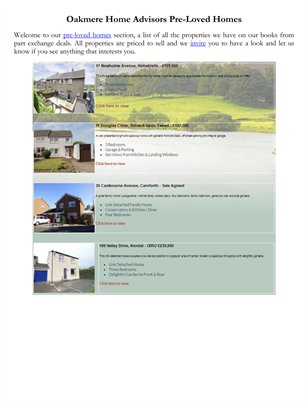 Oakmere Home Advisors Pre-Loved Homes