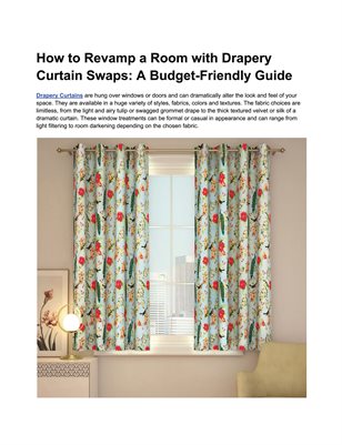How to Revamp a Room with Drapery Curtain Swaps: A Budget-Friendly Guide