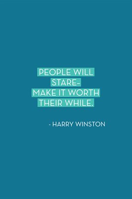 People will stare...
