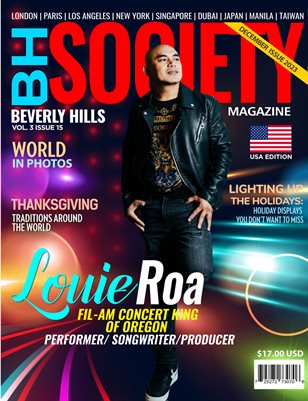 Louie Roa on the Cover of Beverly HIlls Society Magazine