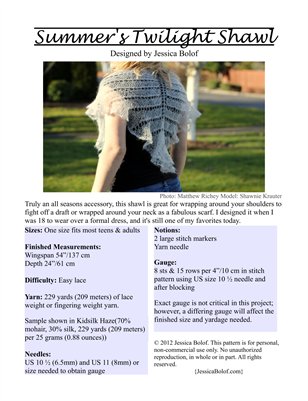 Summer's Twilight Shawl