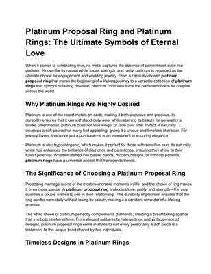 Platinum Proposal Ring