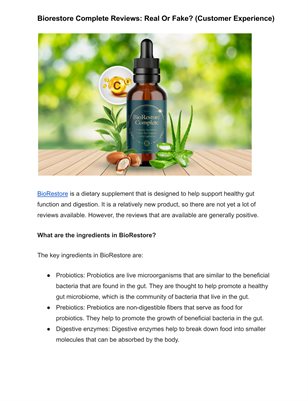 BioRestore Reviews