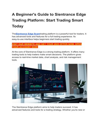 Sientrance Edge Platform-{LOGIN NOW}-Maximize Your Profits with sientrance Edge Platform Review Quora: A Complete Overview !