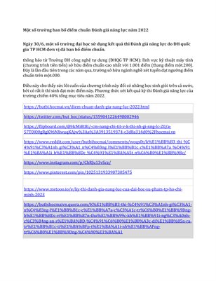 Một số trường ban bố điểm chuẩn Đánh giá năng lực năm 2022