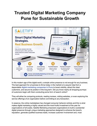 Trusted Digital Marketing Company Pune for Sustainable Growth