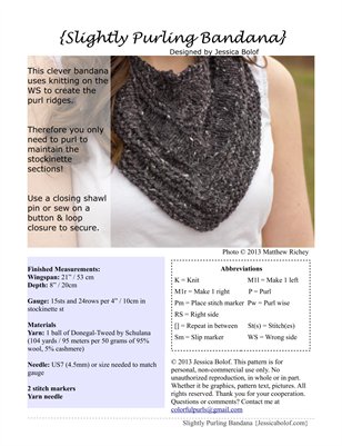 Slightly Purling Bandana