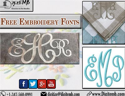 Free Embroidery Fonts