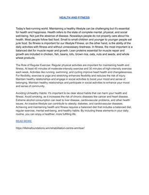 Rehabilitation Centre In Amritsar 