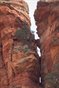 Red rock fissure