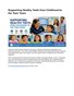 Supporting Healthy Teeth from Childhood to the Teen Years
