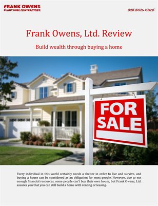 Frank Owens, Ltd. Review: Build wealth through buying a home