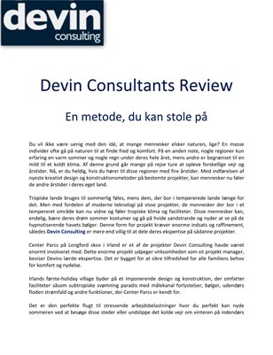Devin Consultants Review: En metode, du kan stole på