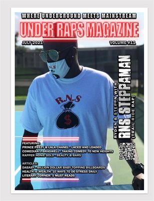  Under Raps Magazine Vol 11 Featuring RNS Steppaman, DaBaby, Prince Peezy & Lala Chanel plus more (DOUBLE COVER) 