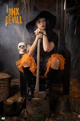 Jinx Devill - Poster - Halloween Honeys - DollFace Digest 