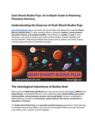 2. Book Pandit Ji on Call for Grah Shanti & Budha Puja Services