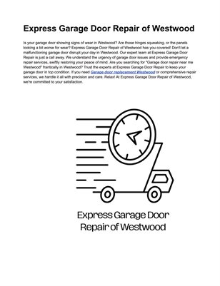 Express Garage Door Repair of Westwood