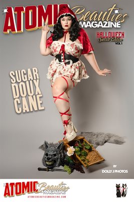 Atomic Beauties Magazine Sugar Doux Cane Cover Poster Halloween Special Edition Vol 1