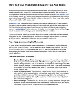How To Fix A Tripod Stand: Expert Tips And Tricks