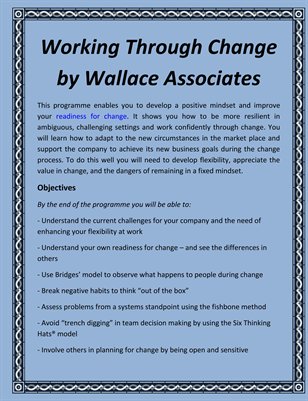Working Through Change by Wallace Associates