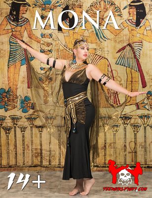 Mona -  Petite UK Bare Foot Teen Adorned with Gold Jewelry and Crown Want to Be the Queen of Egypt in Her Fashion Outfit