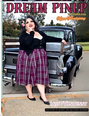 Dream Pinup Magazine Miss v von Bunny coverclassic issue 4 Happy Friendsgiving