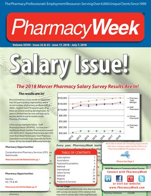 Pharmacy Week, Volume XXVII - Issue 22 & 23 - June 17, 2018 - July 7, 2018