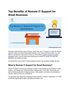 Top Benefits of Remote IT Support for Small Business