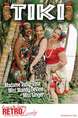TIKI Volume 9 - Miss Ginger, Madame Ruby-Rose & Miss Mandy DeVine Cover Poster