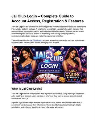 Jai Club Login