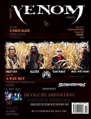 Venom Magazine Winter 2026 Print Publication Featuring DEVILZ BY DEFINITION