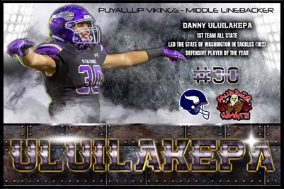 Danny Uluilakepa Football Poster V1