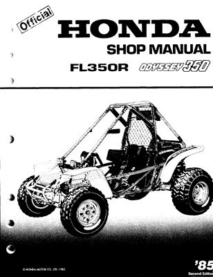 1985 Honda FL350R Odyssey 350 Factory Repair Service Manual