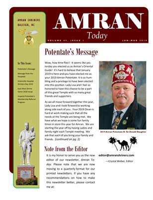 Amran Shriners - Amran Today 2019 1st Quarter