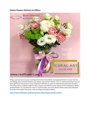 Online Flower Delivery to Offices