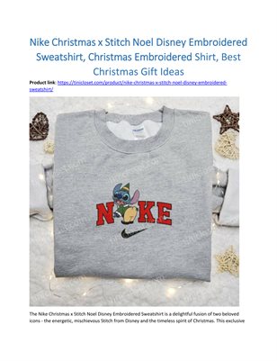 Nike Christmas x Stitch Noel Disney Embroidered Sweatshirt