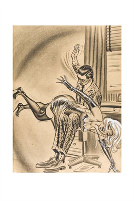 Adult Cartoon Pinup-Spanking