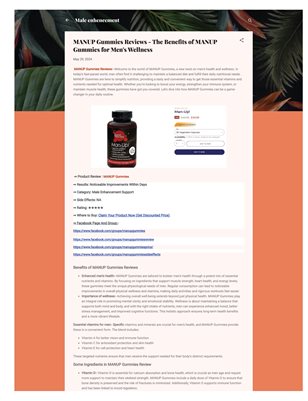 MANUP Gummies Reviews - The Benefits of MANUP Gummies for Men's Wellness