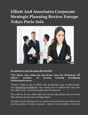 Elliott And Associates Corporate Strategic Planning Review Europe Tokyo Paris Asia